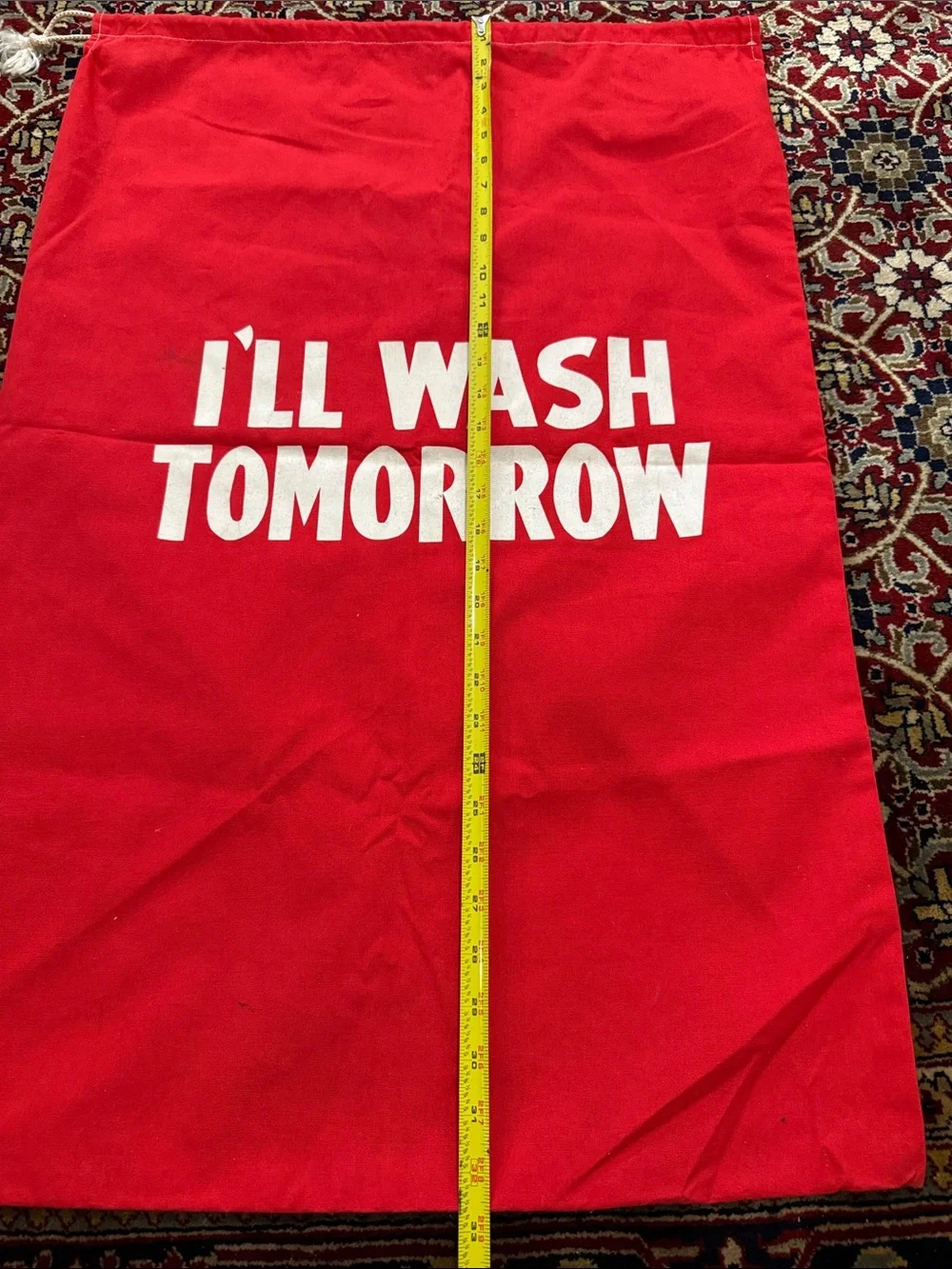 Bright Red Drawstring Laundry/Storage Bag